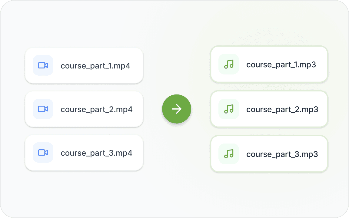 動画から音声をワンクリックで一括抽出